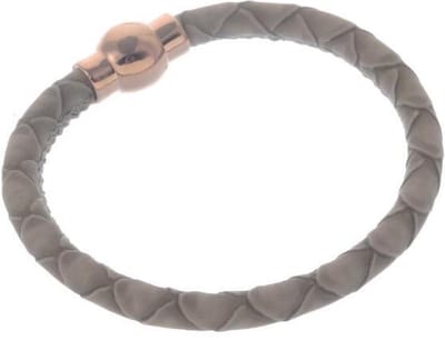 Behave - Armband - beige PU leer - casual chic - nikkelvrij