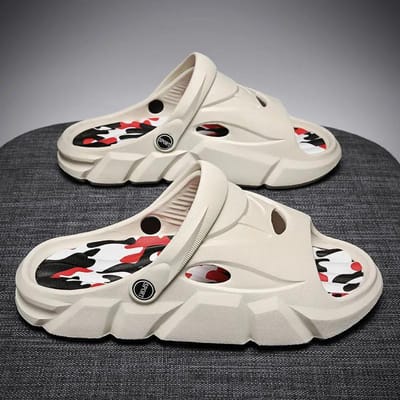 WTEMPO Sandalen met platte hak Heren Dikke zool Buiten Huis Dubbel gebruik Zachte zool Comfortabel Uitgehold Ademend Strand Gaten Schoenen Dropshipping Groothandel 38 beige