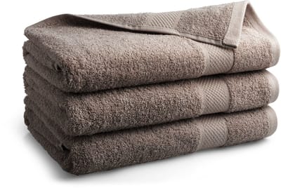 DoubleDry Hotel Badhanddoeken 70 x 140 cm – Set van 3 – 100% Katoen 500 g/m2 – Zacht & Absorberend - Nougat