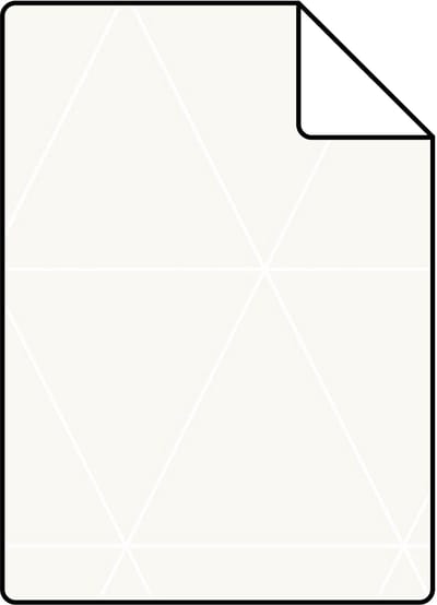 Proefstaal Origin Wallcoverings behang grafische driehoeken glanzend wit - 26,5 x 21 cm - 347706-S