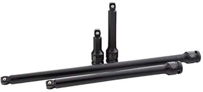1/2 inch Wobble Drive Extension Impact Steeksleutelset 4-delig - SAE Maten 3-15 inch