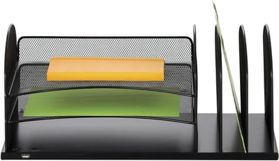 Bureau Organizer - Opberger Bureau - Werkplek Organiseren - Met USB Oplaadpoort - 50 cm breed - Zwart