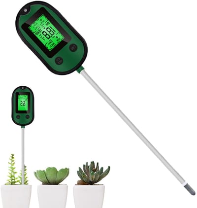 Bodem pH-tester - Grondmeter - Plantenverzorging - Hoge precisie meting - 32 cm - Zwart