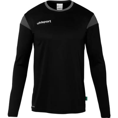 Uhlsport Squad 27 Voetbalshirt Lange Mouw Kinderen - Zwart / Antraciet | Maat: 116