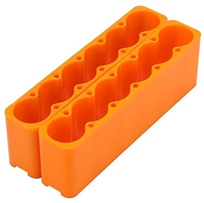 Dailygoods - Batterij Klem - Verstelbare Bevestigingshouder - Kunststof - 2 Stuks - Industrieel - Geschikt voor Puntlassen - Oranje