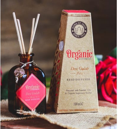 Song of India - Geurstokjes Diffuser Desi Gulab Rose (in amberkleurig glas, 100 ml) Song of India