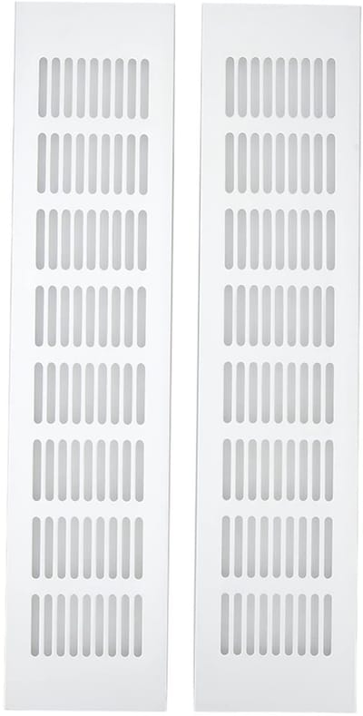 Dailygoods - Ventilatierooster - Ontluchter - Eenvoudige installatie - Wit - Duurzaam ventilatierooster - Veilig en praktisch - 80 x 350 mm
