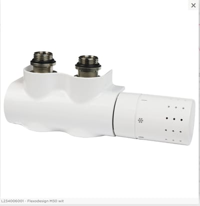 Comap Flexodesign H-blok set met insert 1/2" wit.