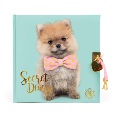 Studio Pets® Dagboek met Slotje - Pomeriaan Hond PomPom Editie