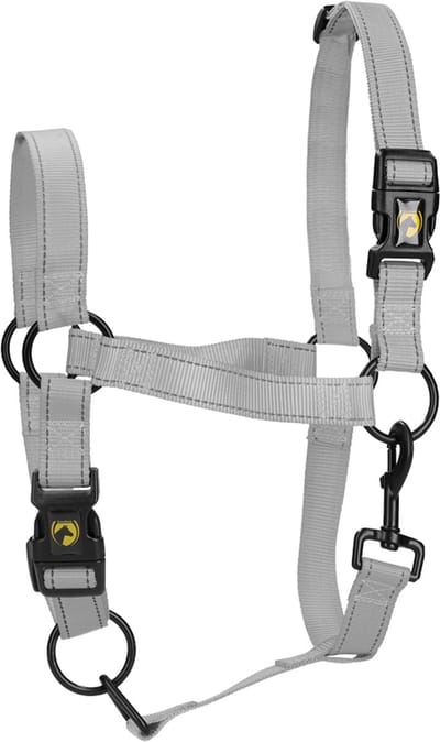 Excellent Horse - XS (Veulen) - Premium Essential Halster - Reflecterend halster voor paard - Geschikt voor paarden - Grijs