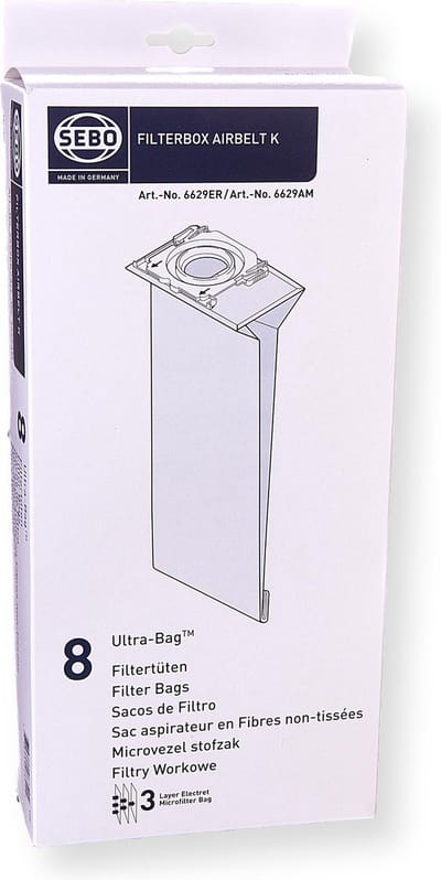 Sebo Originele K Series - Stofzuigerzakken - 8 Stuks