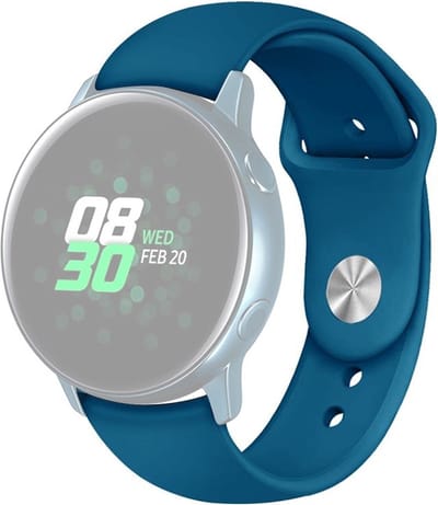 Siliconen bandje - geschikt voor Garmin Venu (2 Plus) / Venu SQ (2) / Vivomove (Style - Sport) / Vivoactive 3 / 5 / 6 / Forerunner 55 / 165 / 245 / 645 / 570 - 42mm - steenblauw