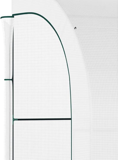 Wishdor - Foliekas Met Regalen En Raam - Stalen Frame - Kunststof Afdekking - Wit - 300 X 150 X 213 Cm