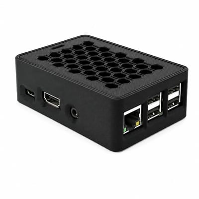Behuizing Geschikt voor Raspberry Pi 4 Model B / 4B+ – Ventilatie Case met Honeycomb Design – Mini Computer Behuizing – Zwart
