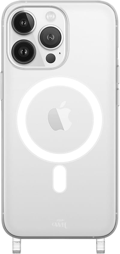 xoxo Wildhearts magnetisch hoesje geschikt voor iPhone 13 Pro Max MagSafe - Cord case geschikt voor koorden - Shockproof - Transparant siliconen telefoonhoesje zonder koord