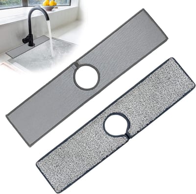 2 Stuks Waterkraan Absorberende Mat, Keuken Kraan Splash Guard, Microfiber Doek voor Badkamer en Keuken Gebruik