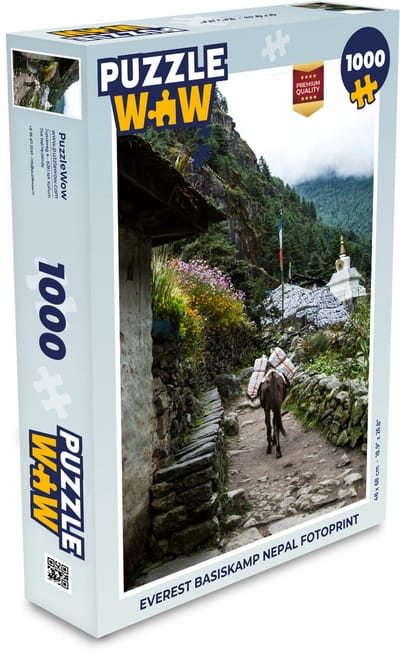 Puzzel Everest basiskamp Nepal fotoprint - Legpuzzel - Puzzel 1000 stukjes volwassenen