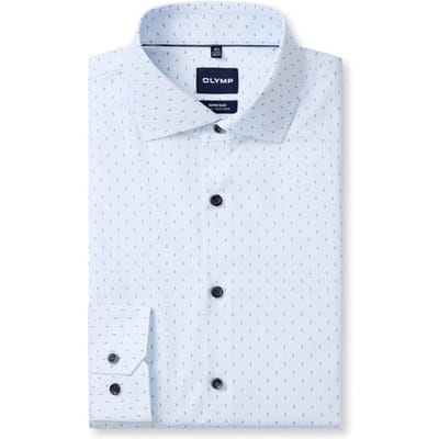 OLYMP No. Six Overhemd, Super Slim, Royal Kent, Bleu