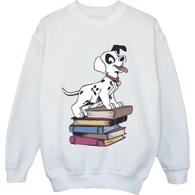 Disney Jongens Sweatshirt met 101 Dalmatiërs Boeken (Wit)