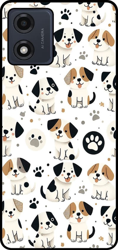 Smartphonica Telefoonhoesje Geschikt voor Motorola Moto E13 met honden opdruk - TPU backcover case dog design geschikt voor Motorola Moto E13