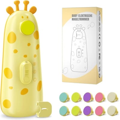 SCH® Elektrische nagelvijl baby - Nagelvijl Baby - Elektrische Nagelvijl - Geel- 14cm x 6cm x 4cm