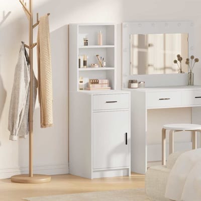 vidaXL - Highboard - Wit - 41 - x - 40 - x - 135 - cm - Bewerkt - hout