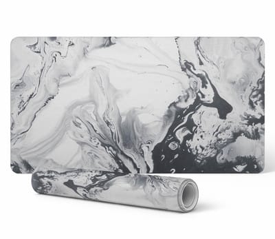 Antislip beschermmat voor op het bureau met abstract wervelpatroon 90x45 cm