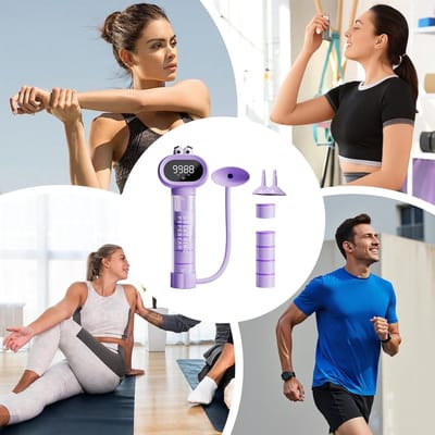 Ademhalingstrainer - Longtrainer - Ademhalingsoefeningen - Instelbare weerstand - 22.5 cm - Niet gespecificeerd