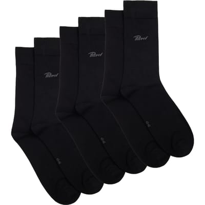Petrol Industries Heren Sneakersokken - 3-pack Enkelsokken - Sokken - Herensokken - Katoen - Multipack van 3 stuks - Zwart - Maat 43-46