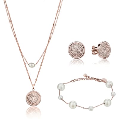 Ketting, armband en oorbellen set Isabella Ford Hilda Pearl