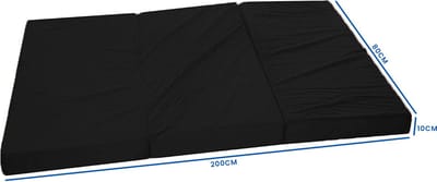 Viking Choice Opvouwbaar Logeermatras - Camping Matras - Reismatras - 80x200x10 cm - Zwart