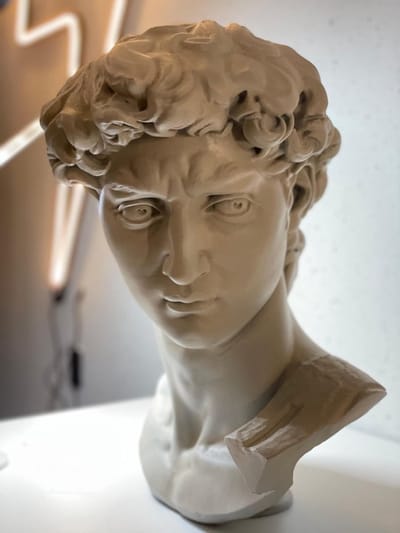 Sculpture Standbeeld David Michelangelo Decoratie 40cm | 3D Renaissance Sculptuur | Moderne Woondecoratie en Kunst voor Buiten