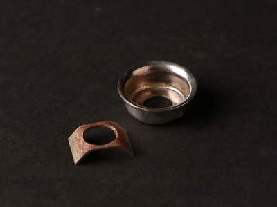 Boston MRC-TLJCC Aged Chrome Input Cup met Retainer Clip voor Vintage Gitaren