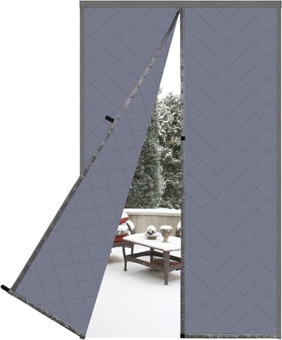 Thermisch Deurgordijn - Isolerende Gordijn - Tochtvrij Huis - Automatische Sluiting - 120 x 250 cm - Oxford Grijs