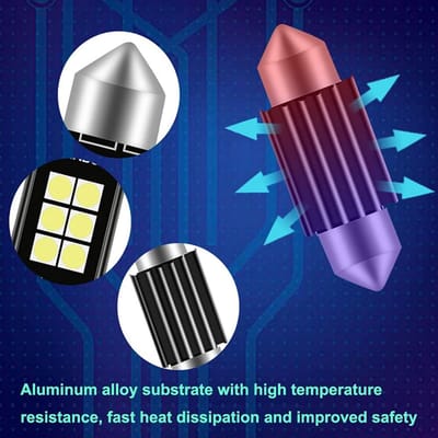 Canbus LED Interieurverlichting Set 31mm-41mm (Diverse Maten) – Foutloos 6-SMD 3030 – 12V/24V Dome Leeslampjes