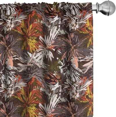 ABAKUHAUS Gordijnen – 2-delige set 75 × 175 cm – microvezel, halfdonker