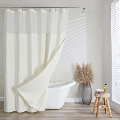 Dailygoods- Douchegordijn Waterdicht - Douchegordijn 180x200 - Douchegordijn met Haken - Douchegordijn Anti Schimmel - Douchegordijn Wasbaar - Duurzaam Materiaal - Badkamergordijn