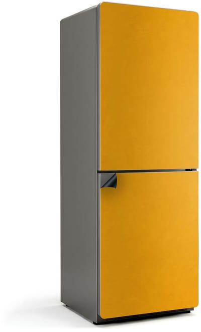 Wallfluent Magnetische Koelkastmat - Licht Oranje Koelkast Magneet Sticker - 70 cm x 190 cm - Licht Oranje Magnetische Koelkastmat - Magnetisch Koelkastaccessoire - Decoratieve Koelkast Cover Sticker Magneet - Verwijderbare Koelkast Decoratie