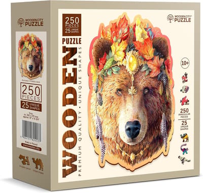 Houten Puzzel - Houten Legpuzzel - Ontspanning Thuis - Unieke Vormen - 37.5 x 25.4 cm
