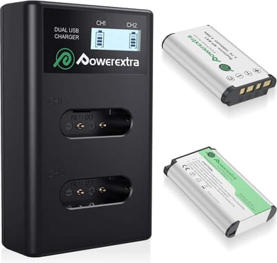 Accu set met oplader geschikt voor Sony NP-BX1 - 1600 mAh set van 2 batterijen met duo oplader voorzien van LCD en USB