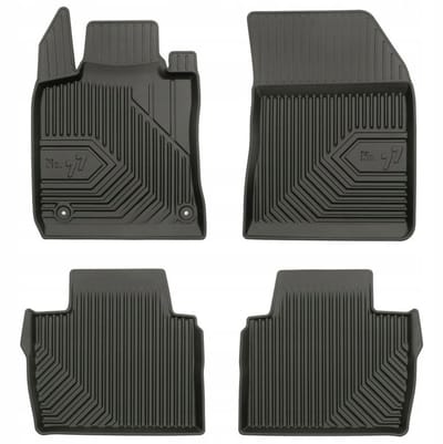 Frogum No.77 Luxe Rubberen Automatten Set - Geschikt voor PEUGEOT 508 II (2018-heden) - 4-delig - Perfecte Pasvorm - Geurloos TPE - 4 cm Hoge Rand - Zwart