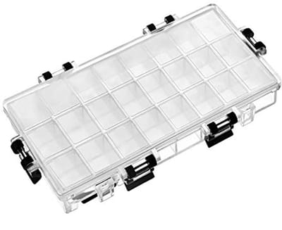 Dailygoods- Paletdoos Draagbaar - Lekbestendig - Luchtdicht - 24 Putten - Kunststof - Verfschep en Duimgreepgat - Verfpalet