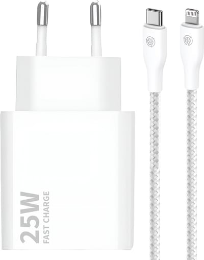 25w Oplader geschikt voor iPhone / iPad / Lightning - Snellader usb C - 1 Meter