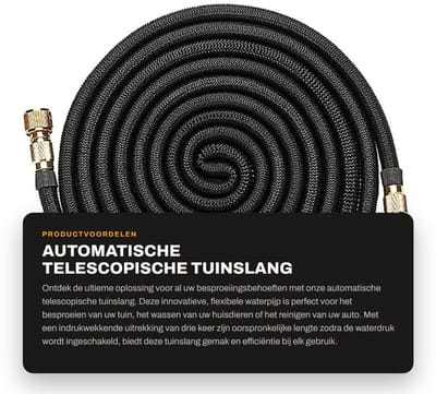 Dailygoods- Tuinslang 3-voudig uitbreidbaar - Flexibele Slang - Automatische Slang - Tuinslanghouder - Messing Aansluitingen - Duurzaam TPE Materiaal - Irrigatieslang