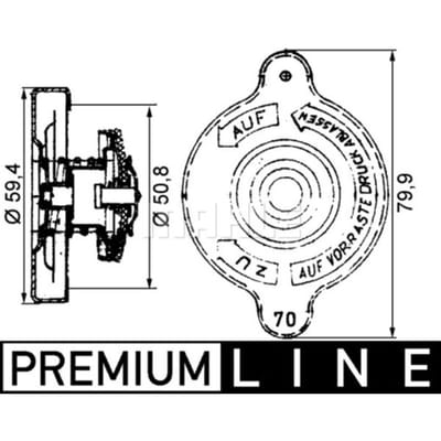 Radiateurdop MAHLE CRB 15 000P