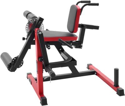 Verstelbare machine voor beenverlenging en -buiging in zittende houding, trainingsapparaat voor het onderlichaam voor dijen, duurzame trainingsbank voor thuisgebruik, draagvermogen 550 lbs