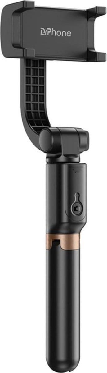 DrPhone APEX - Premium APL-D6 Selfiestick Gimbal – 360° Rotatie – Handheld Stabilisator voor iPhone & Android Smartphones – Zwart