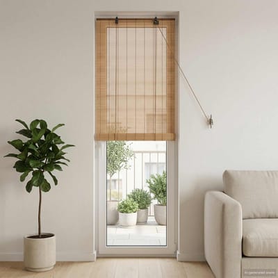 vidaXL - Rolgordijn - Bruin - 60 - x - 220 - cm - Bamboe