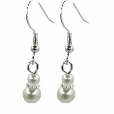 Oorbellen-Nila-Synthetische-Parel-Zilver -Charme Bijoux