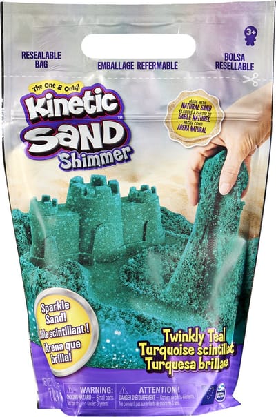 Kinetic Sand - Sprankelend Blauwgroen Natuurlijk Glinsterend Zand - 907 g origineel Kinetic Sand - Sensorisch speelgoed